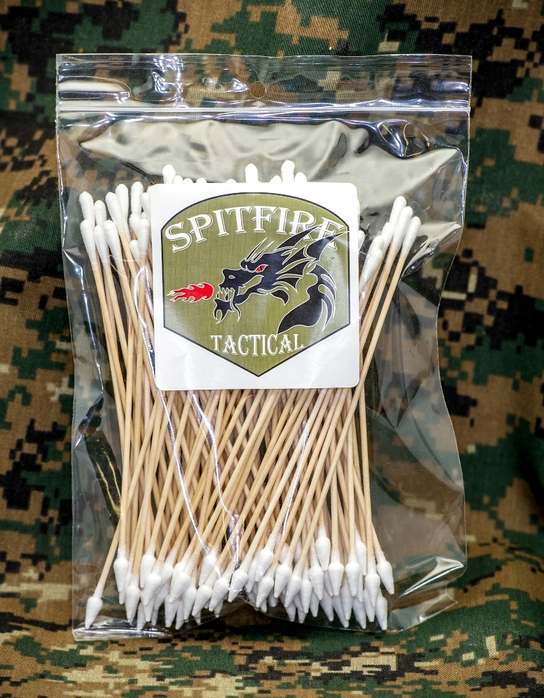 Spitfire Tactical Cleaning/Applicator Swab Double Ended 100 Count AR15 Gear 