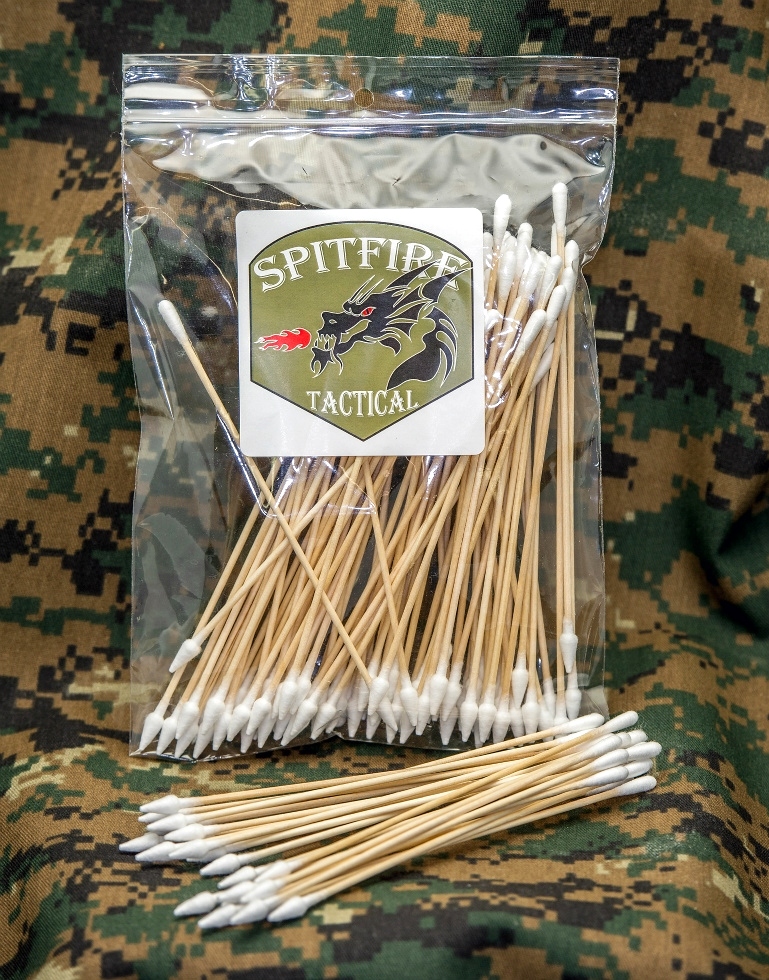 Spitfire Tactical Cleaning/Applicator Swab Double Ended 100 Count AR15 Gear 