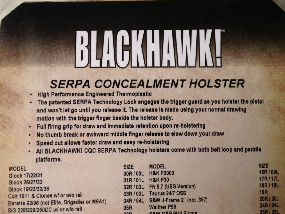 Blackhawk Serpa Sig 228, 229, or 250DC Pistol Holster AR15 Gear 