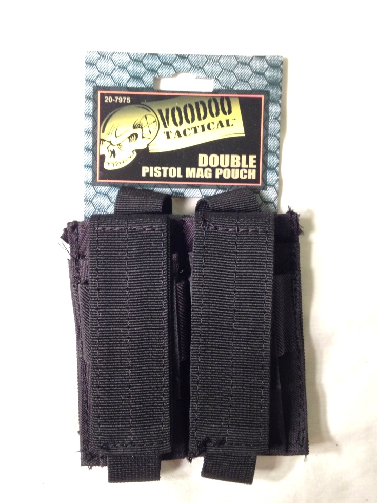 Voodoo Tactical Double Pistol Mag Pouch AR15 Gear 